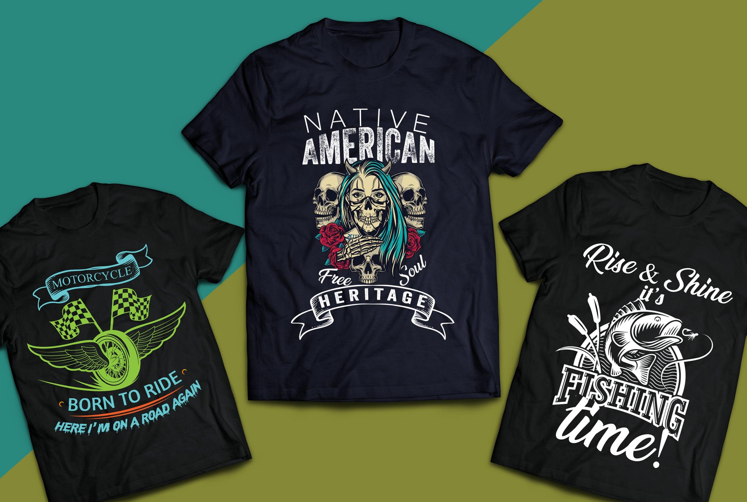 I Will do 3 T-shirt Designs For Merch,printfull and Teespring 