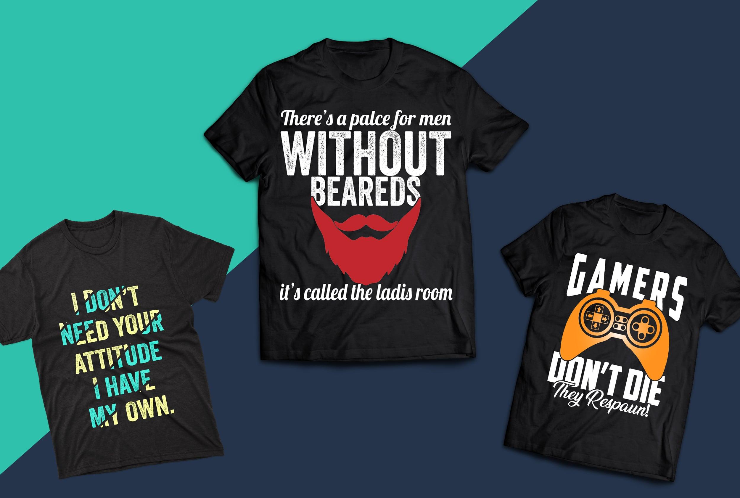 I Will do 3 T-shirt Designs For Merch,printfull and Teespring 