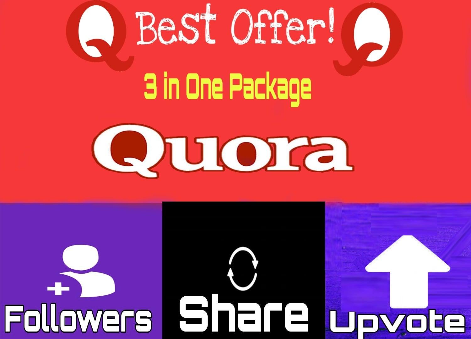 I Provide 30 Worldwide Quora UpVote,Followers & Shares