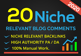 I will create 20 niche relevant blogcomments backlinks