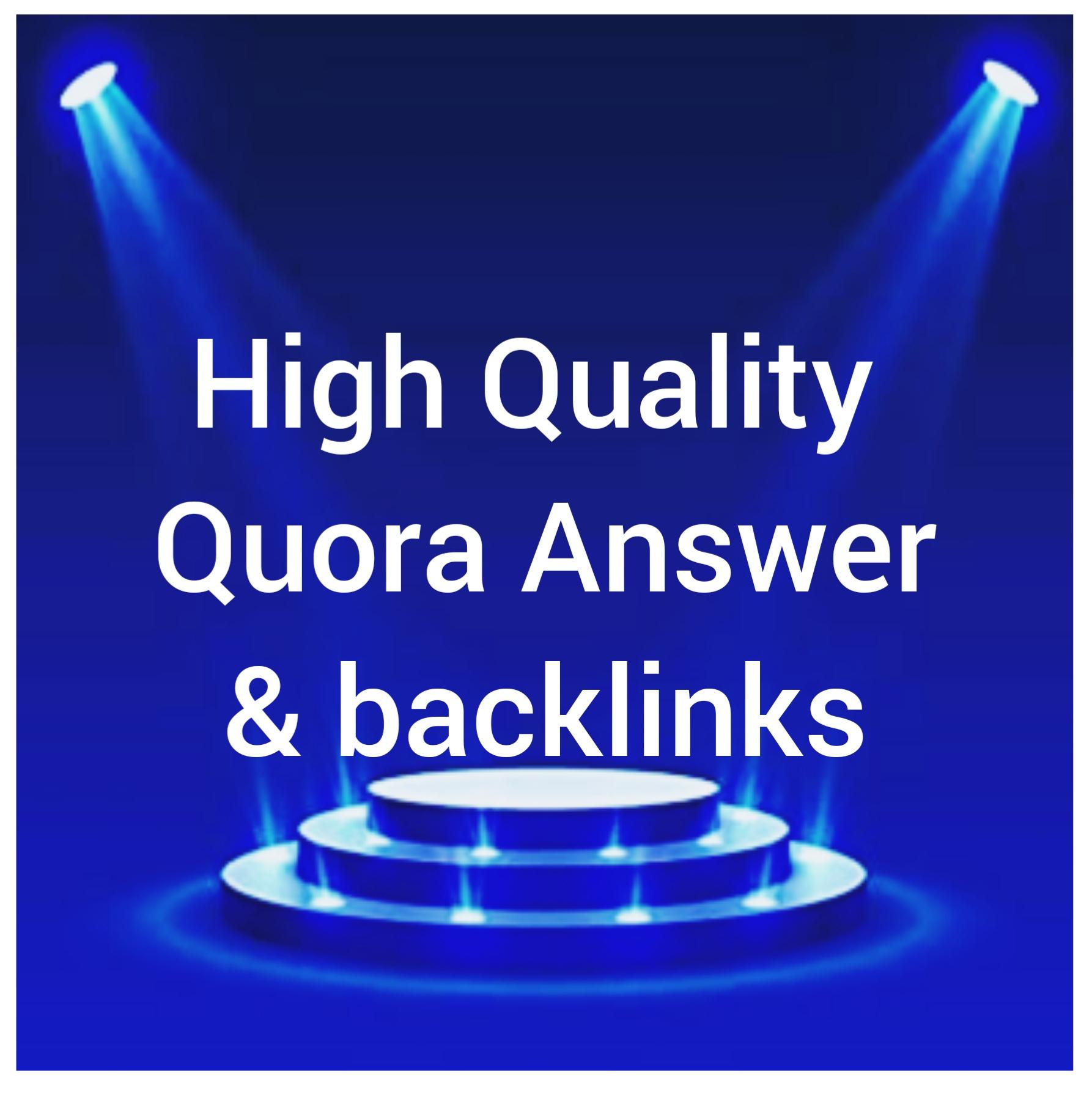 Rocket types promote your website unique 30+ quora answer backlinks 