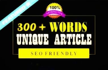 I will be writing and blogging unique articles of 300 words