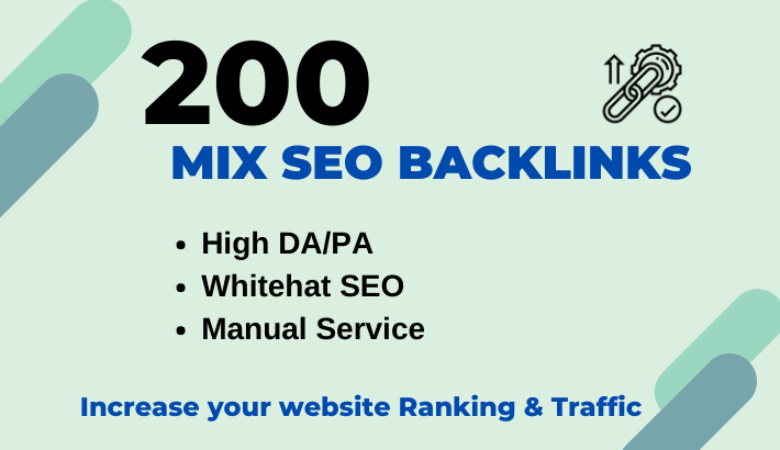 All in One 200 Manual Backlinks Profile, Bookmark, Directory, Guest Post for SEO