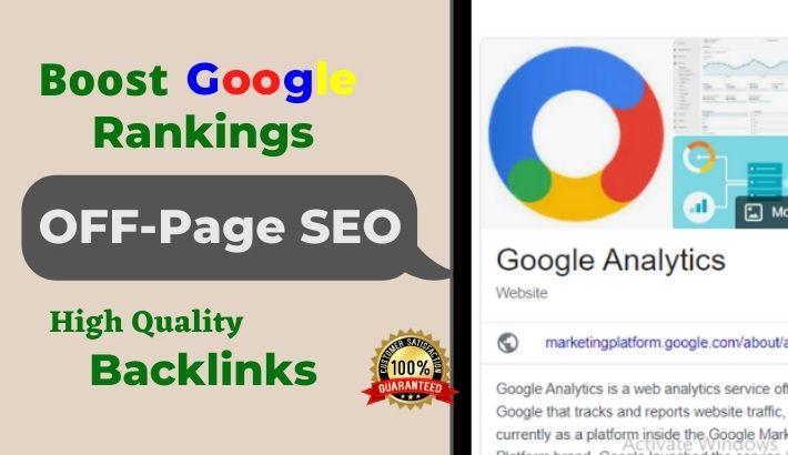Monthly off page optimization service for High Quality SEO link building 