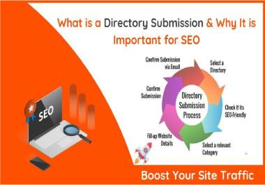 I will create 100 manually directory submission backlinks