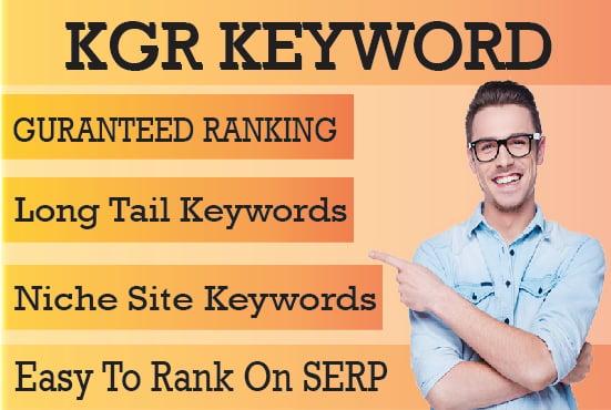 I will do 100 kgr keyword research for your niche