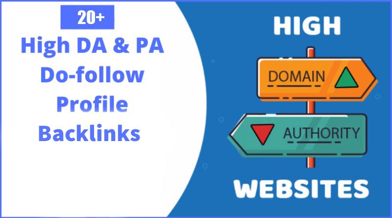 I will do 20+ high domain authority SEO profile indexable backlinks 