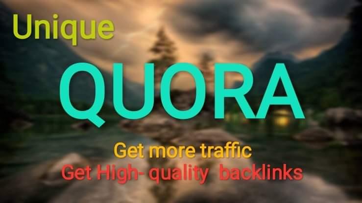 Boost your website on Quora 30+ with High quality Backlinks, Traffic