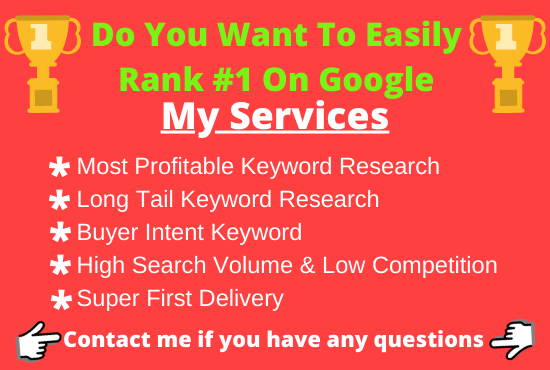 I will do excellent SEO Keyword Research with tools