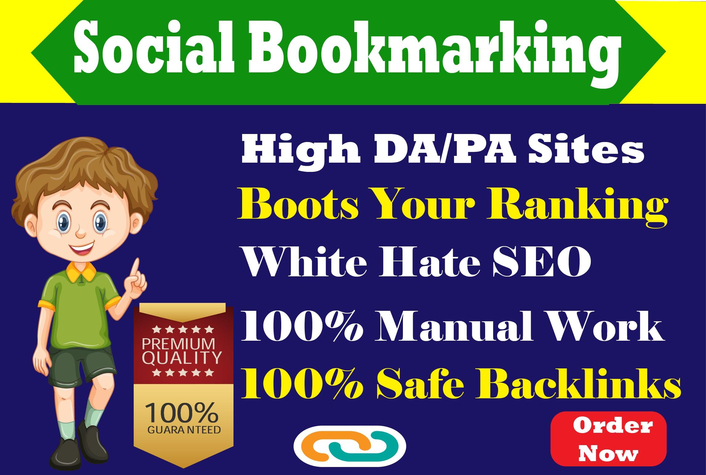 I Will Provide High Quality 50 Social Bookmarking Backlinks for your website