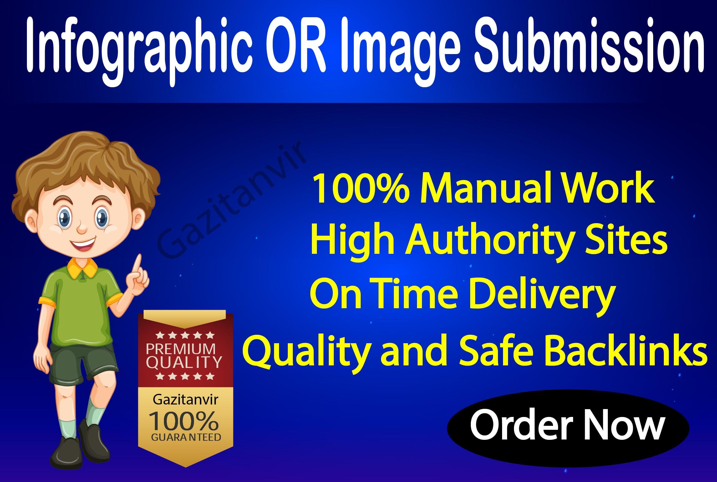 I will do 10 images or infographic submission on high-quality sites