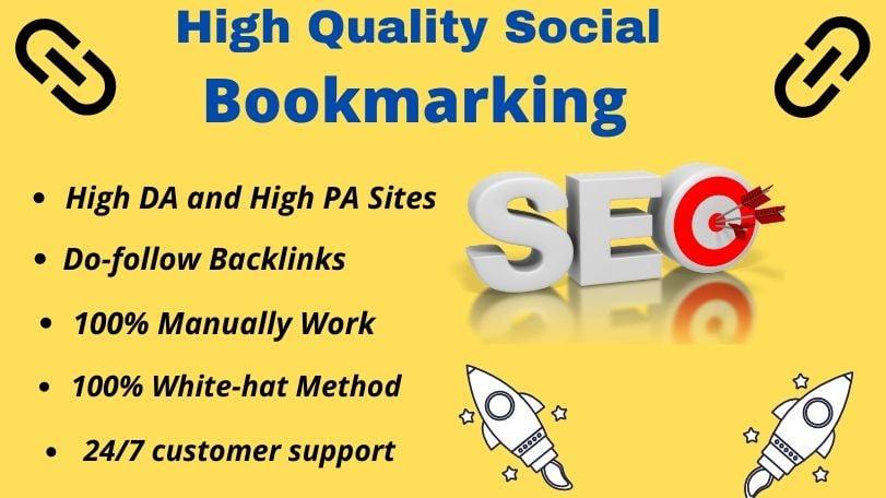  Manually do 25 Social Bookmarking SEO backlinks for your website ranking.