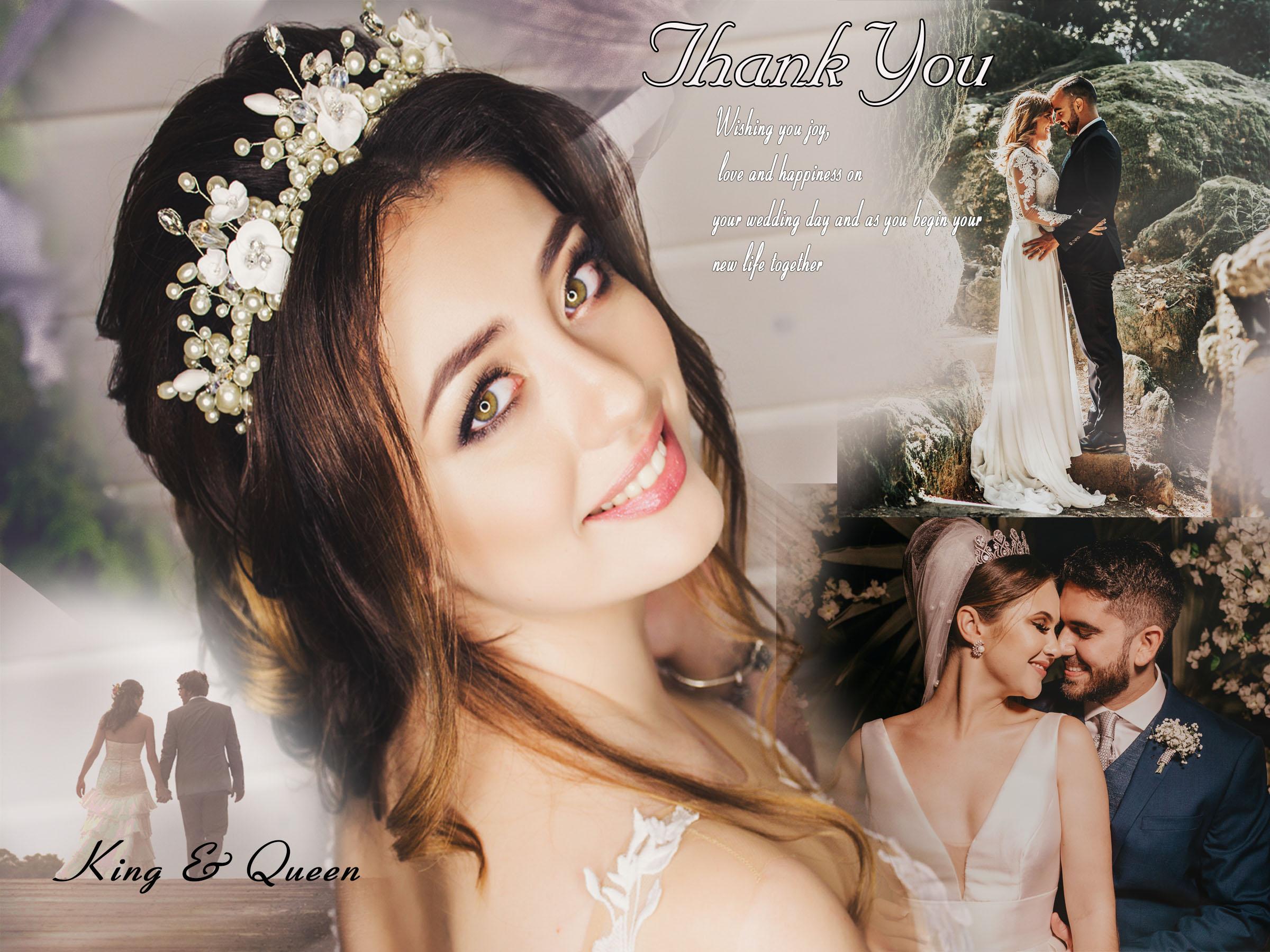 I Will do wedding event editing and thank you card design