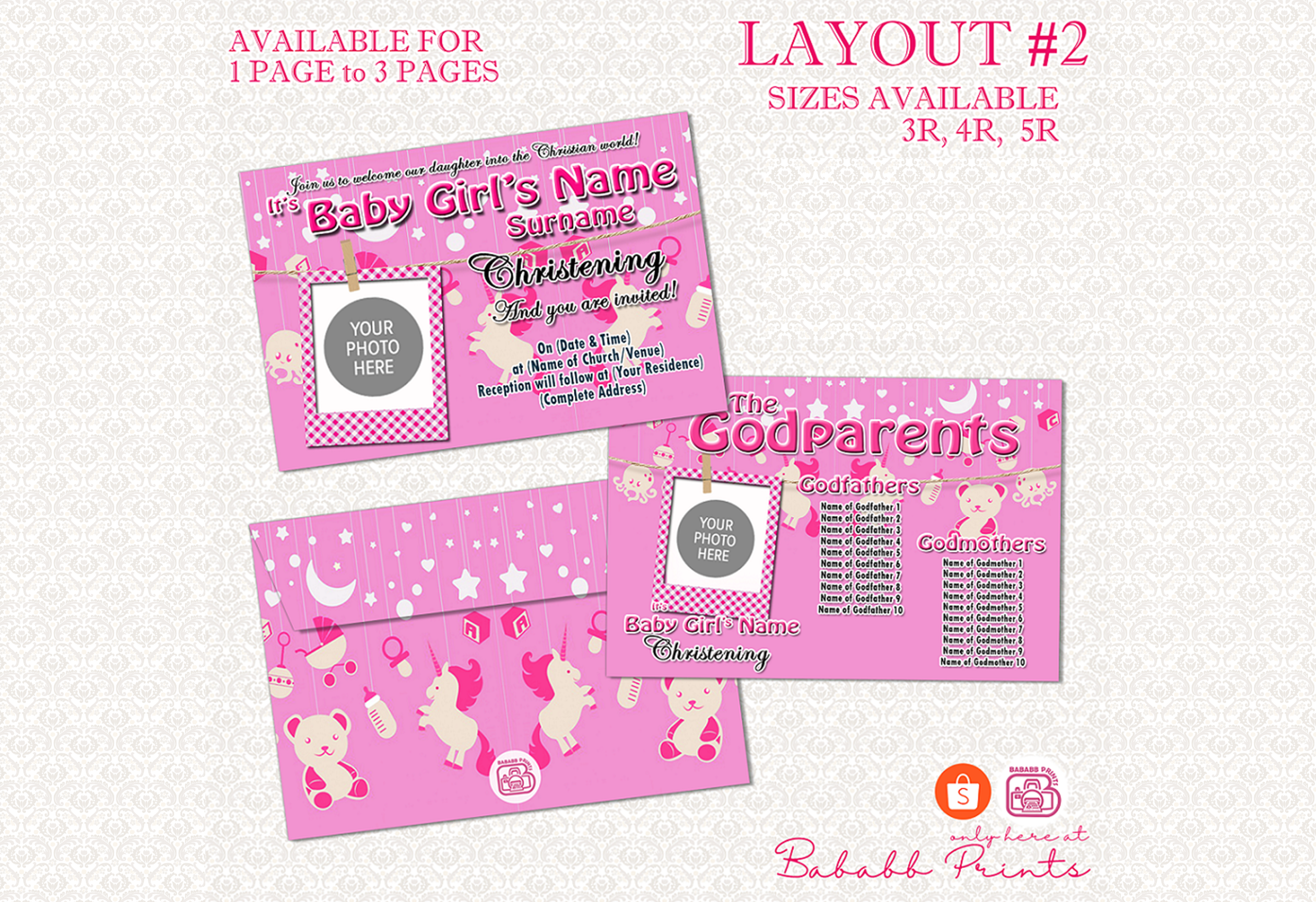 Digital Invitation for Baby Girl