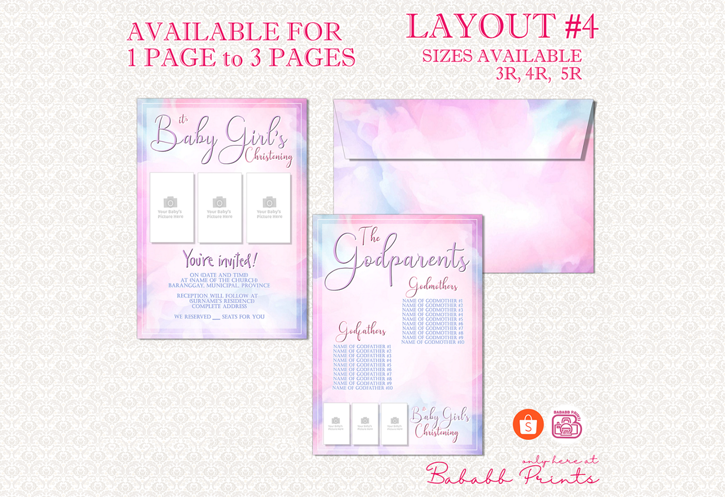 Digital Invitation for Baby Girl