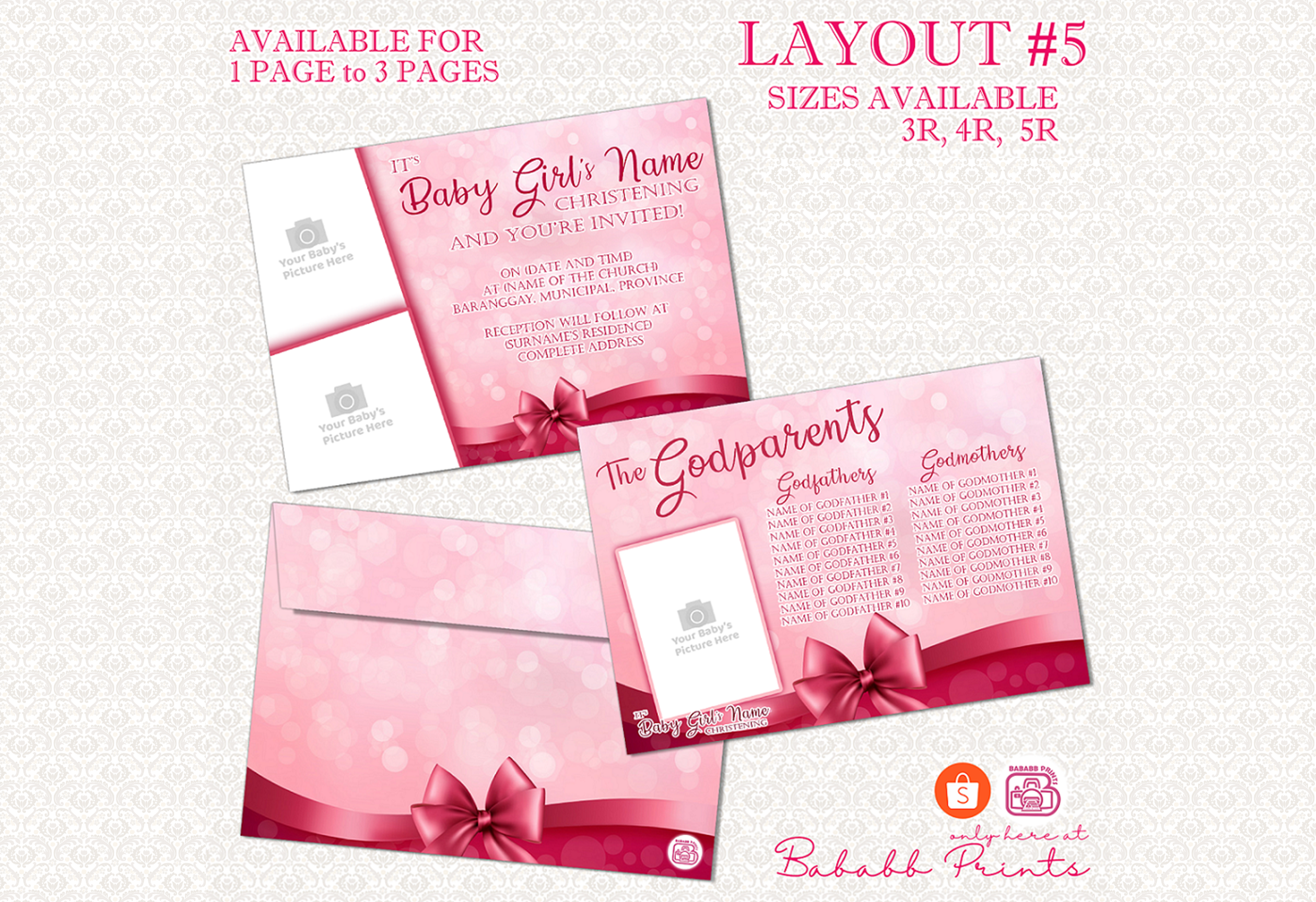 Digital Invitation for Baby Girl