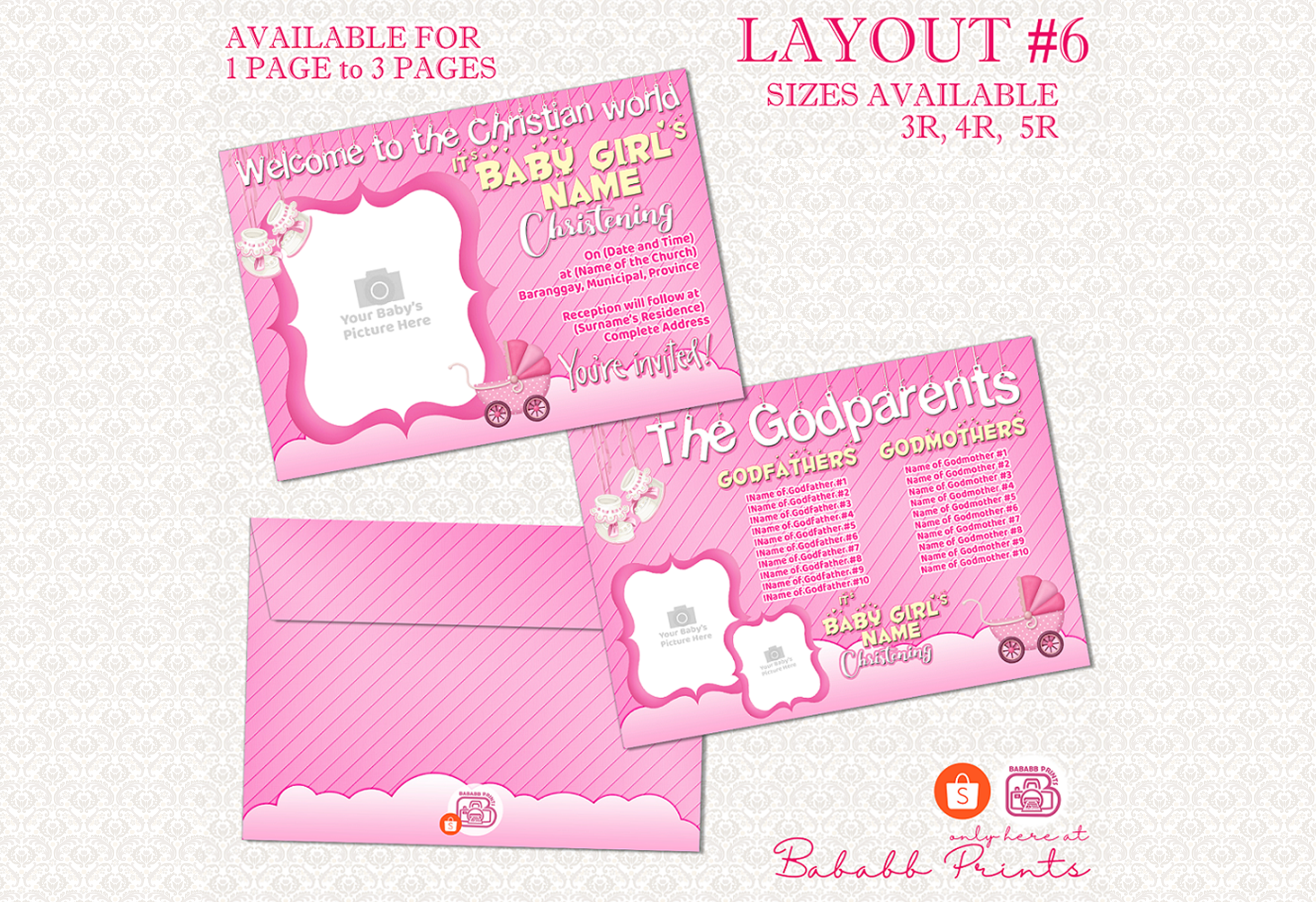 Digital Invitation for Baby Girl