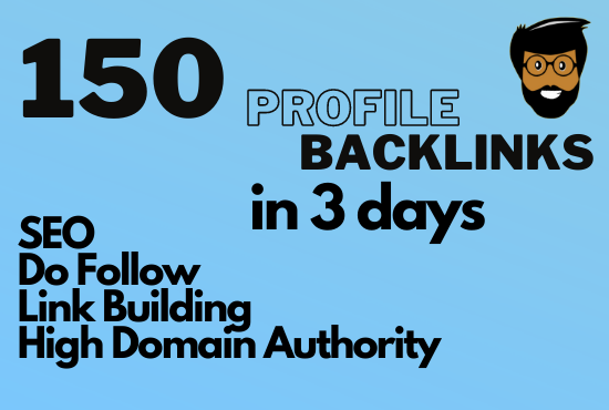 I will provide 150 dofollow profile backlinks with high quality SEO