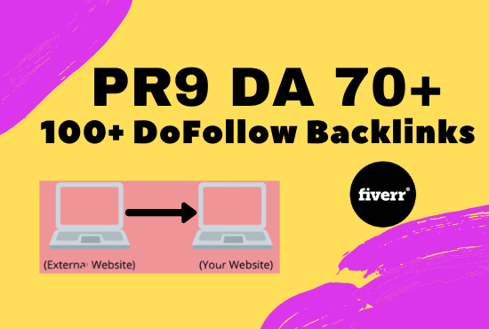 I will create 100+ dofollow backlnk DA 70+ for ranking your website in google