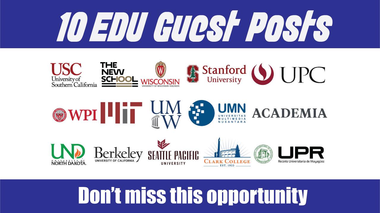 10 EDU Guest Posts on Top Universities.