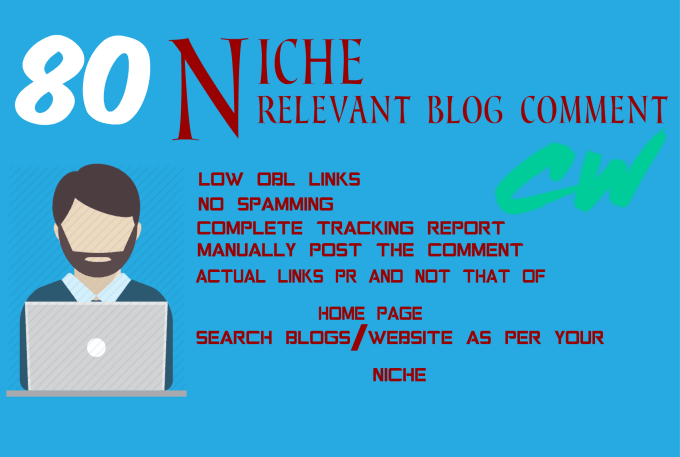 80 niche relevant blog comments dofollow backlink
