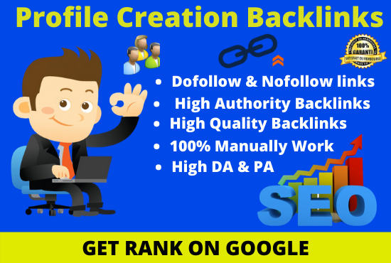 I will create Top 30 high-quality profile creation backlinks