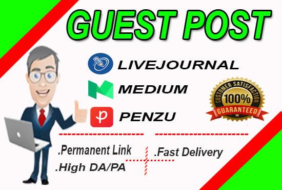 I will provide guest post in DA 80+ website 