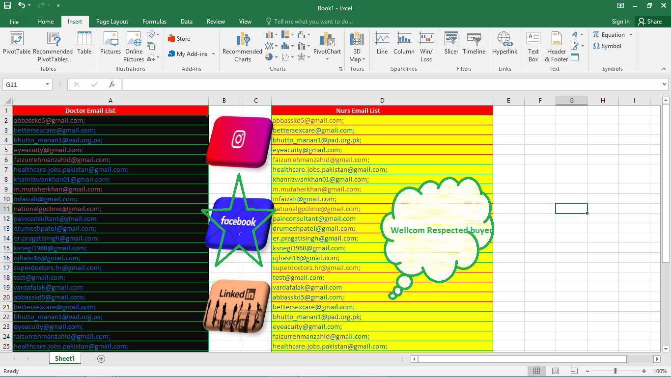 I will provide a list of 1000 targeted emails for your business