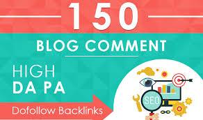 I will Create 150 Dofollow Blog Comments on high DA 20 to 90