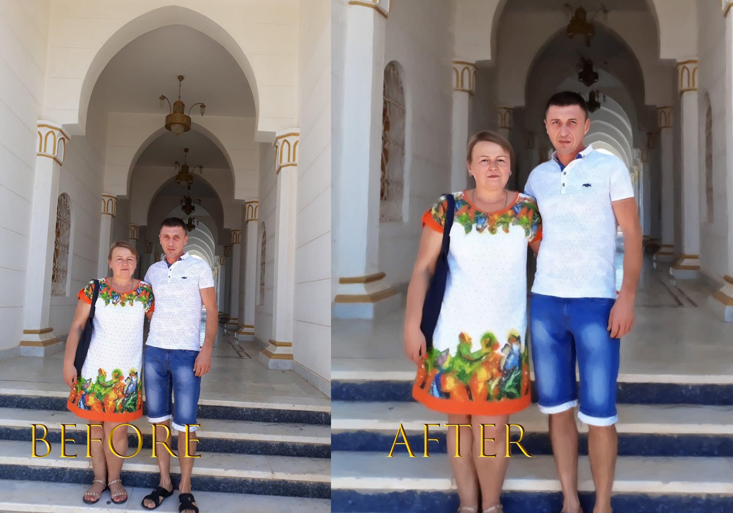 Draw a portrait from your photo in the style of 