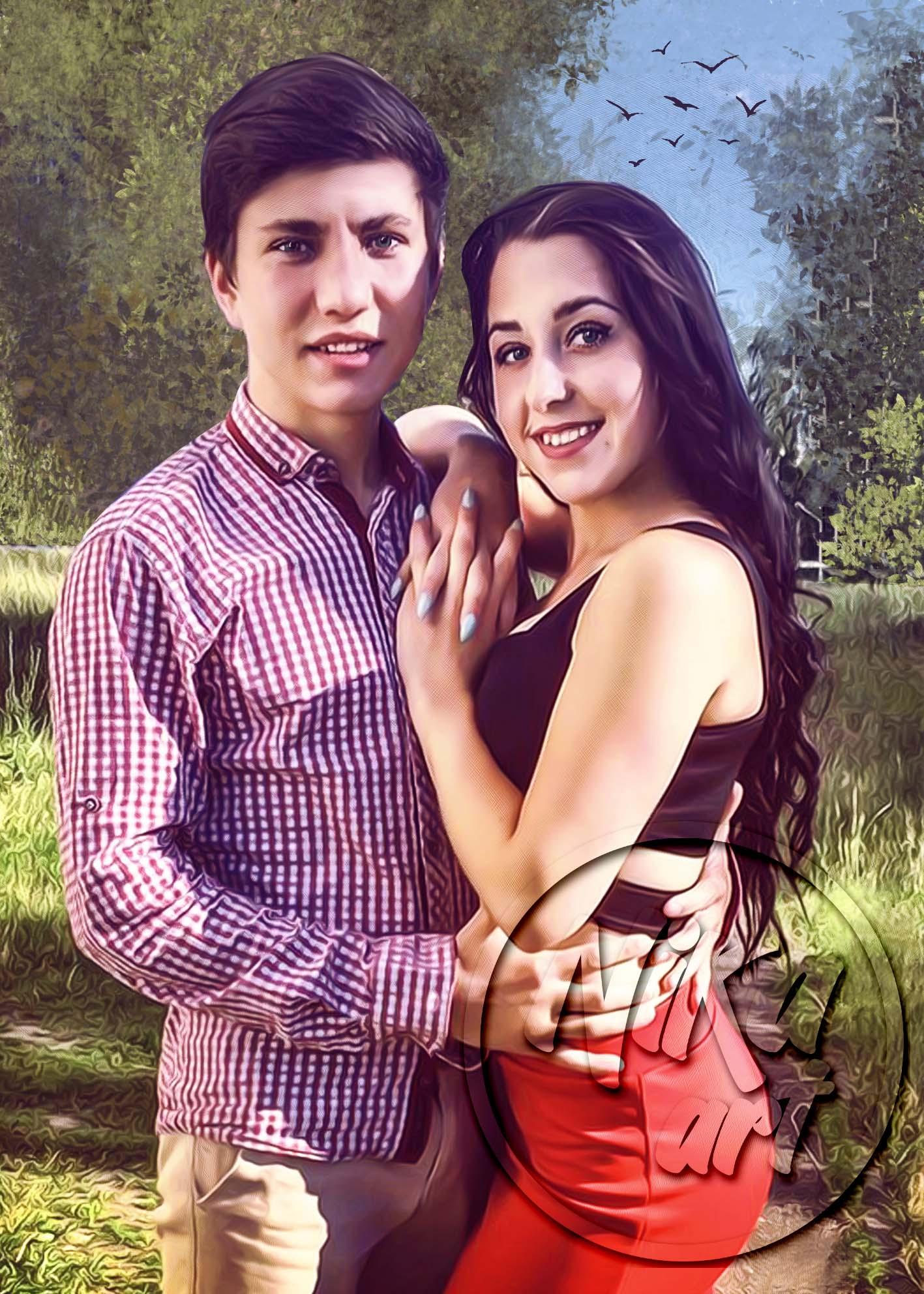 Draw a portrait from your photo in the style of 