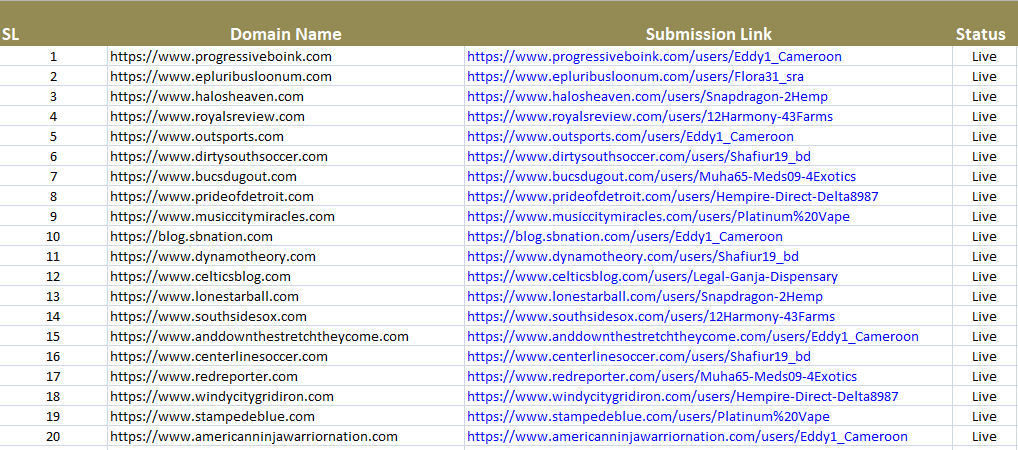 I will create 20 web 2.0 backlinks for your website