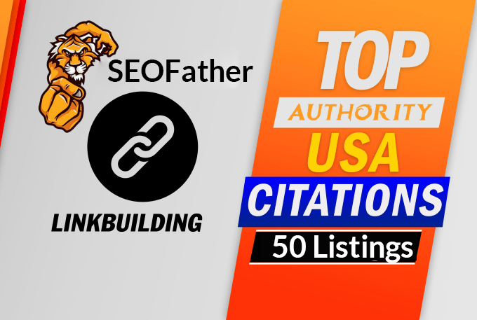 Create 50 google Top citations for USA local business SEO