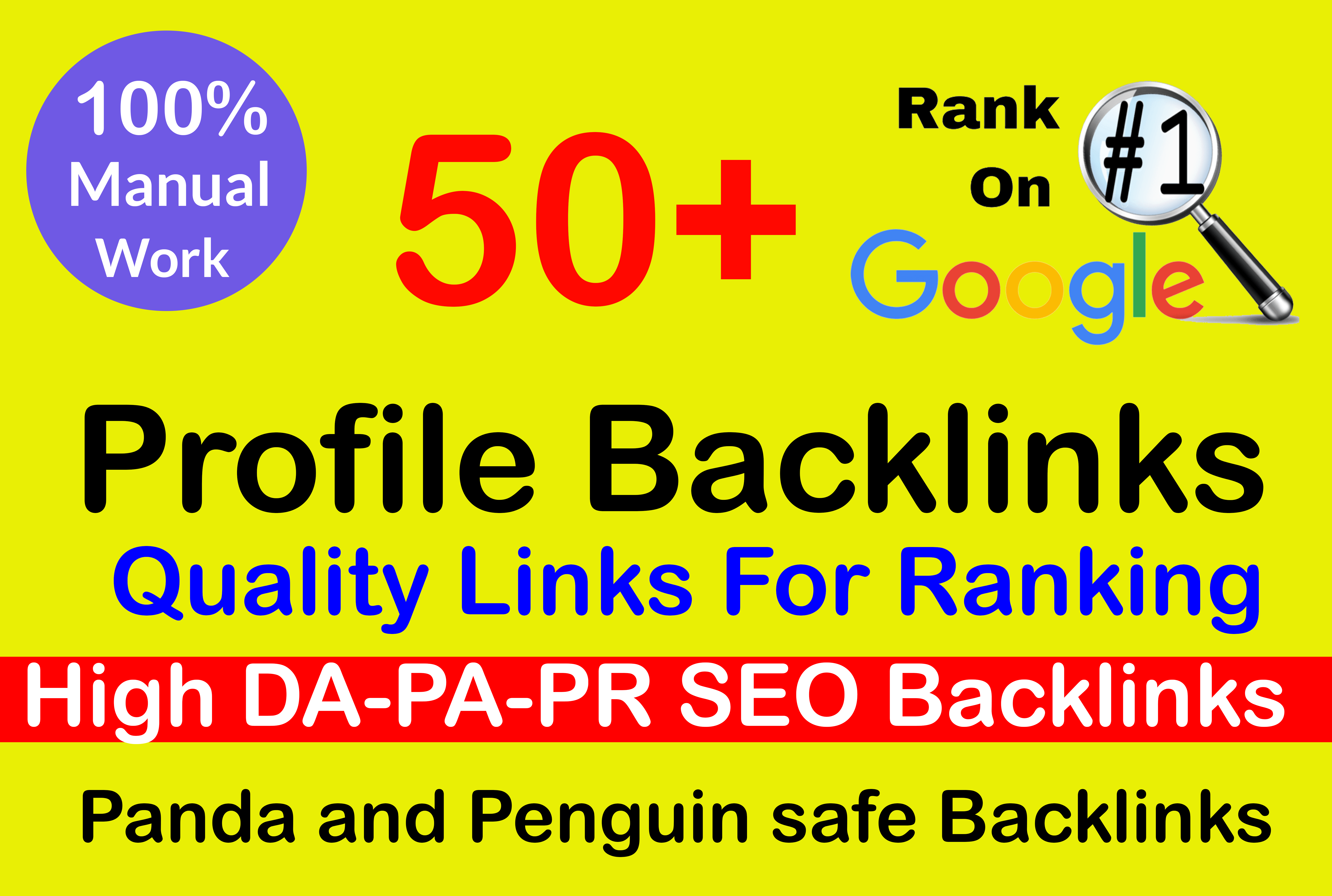I will Create 50 high authority social media profile backlinks