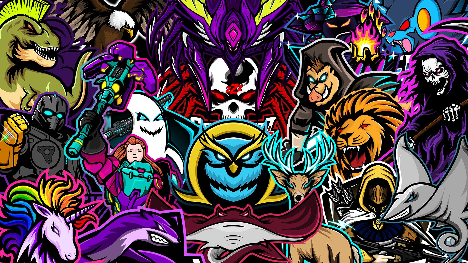 I will design a brand new gaming mascot logo 