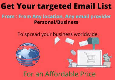 Huge Bulk Email List For Affordable Price!