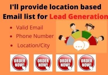 I will provide 50 b2b lead generation and targeted email list