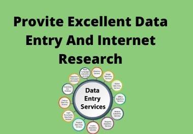 Provide Excellent Data Entry And Internet Research For Your Business 