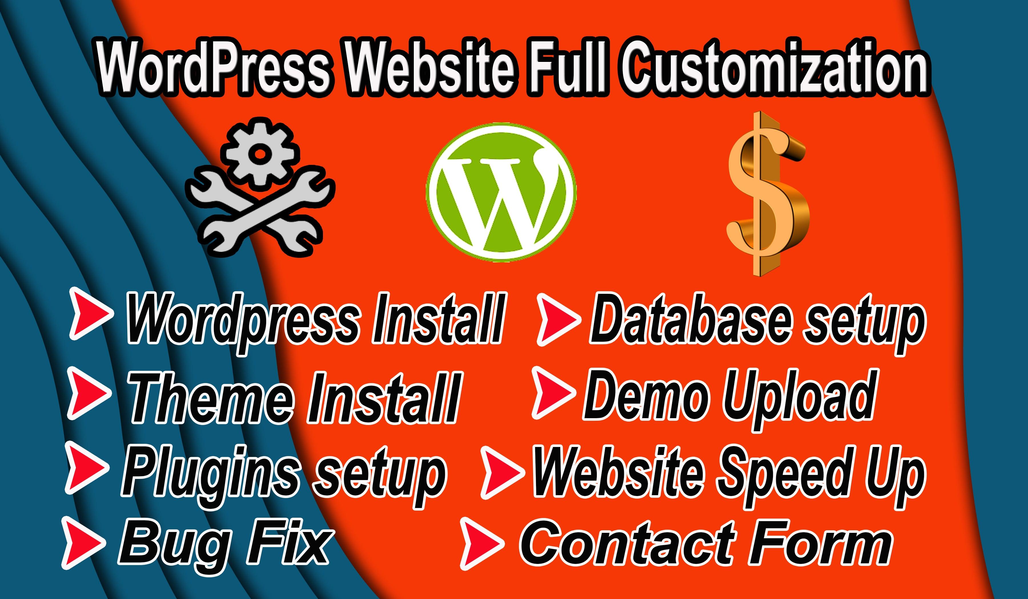 I Will Do WordPress Website Customization And Speed Up