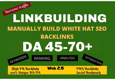 200 Manually build white hat web2.0 dofollow pbn backlinks for ranking 
