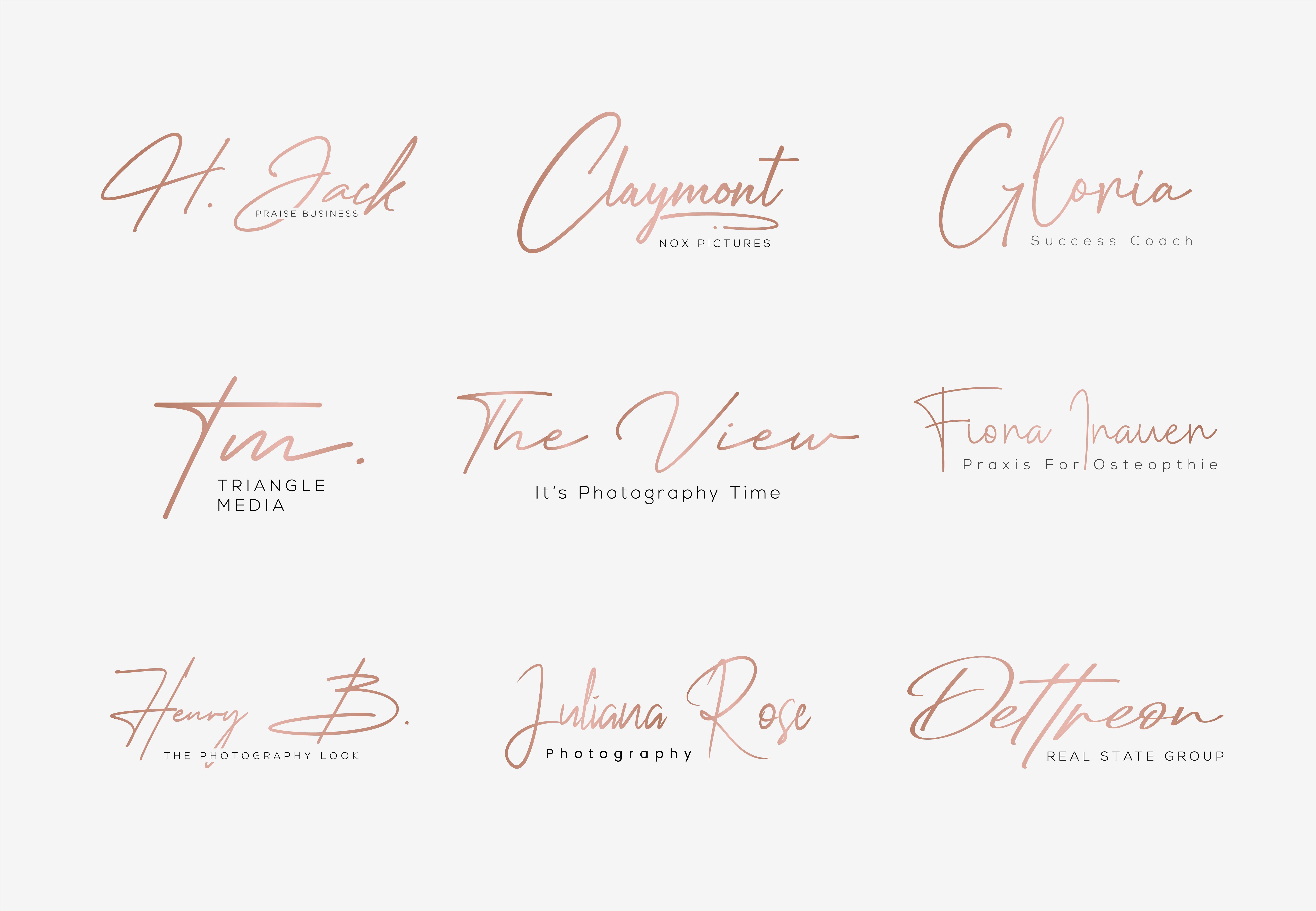 I will do feminine handwritten signature logo