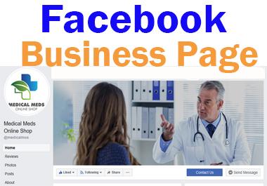 I will create professional facebook business page for your business 