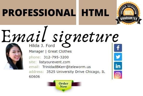 I will Create professional html email signature 
