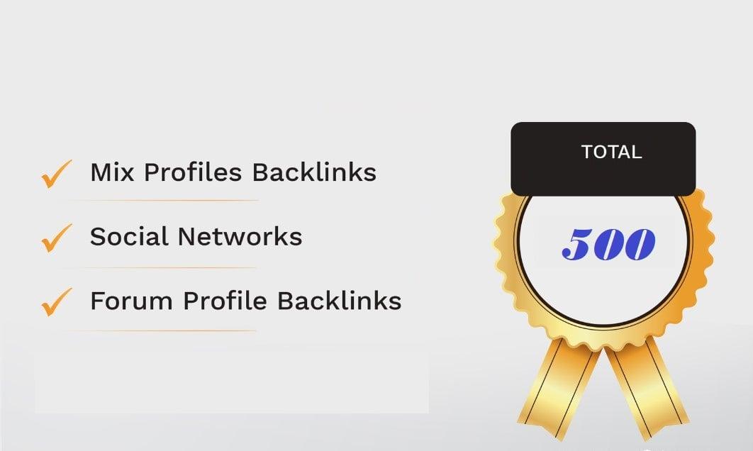 500 social ,forum, blog, wiki and Article mix backlinks