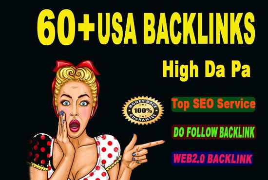 Do 60 USA high da profile backlinks, safe SEO link building service manually 
