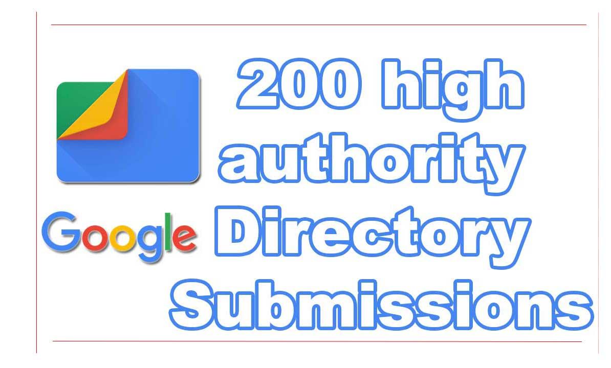 200 high authority Directory Submissions