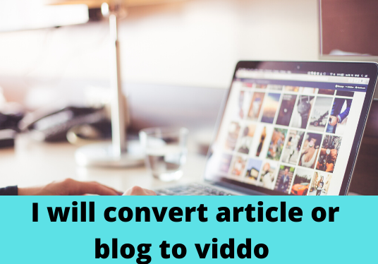 I will convert article or blog to video