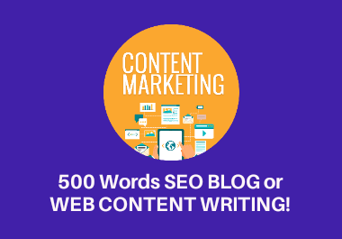 I will write 500+ SEO BLOG or web content.