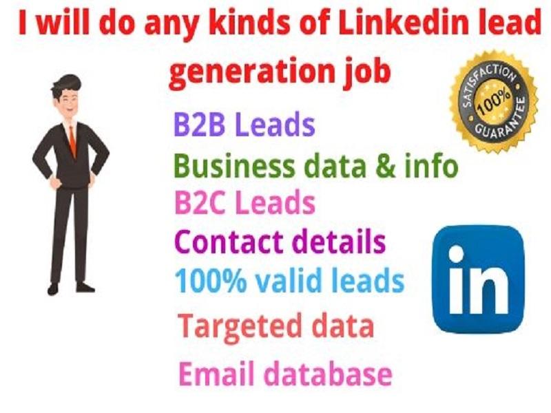 I will give 1000 valid emails b2b, b2c, real estate and online lead generation LinkedIn