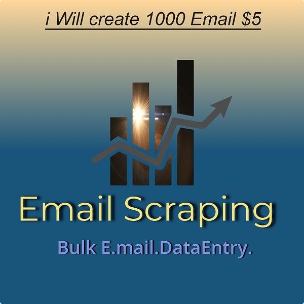 I wil Create 1000 Bulk Email Scraping